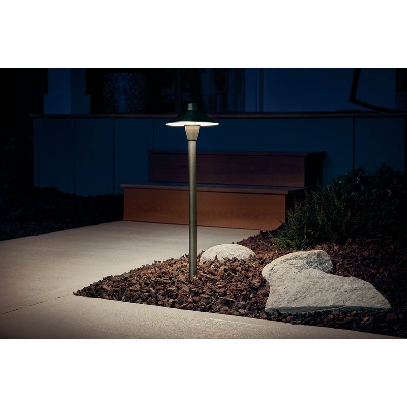 Kichler 12V Path Light in Textured Architectural Bronze, Durable Landscape