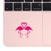 NBFU Two Flamingo Beach Art Heart (Green) (Set Of 2)