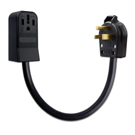 getwiredusa 3 Prong to 4 Prong NEMA 14-50 Adapter for Electric Vehicles Level 2 Charging (6-50P)