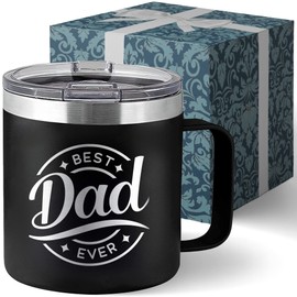 Best Dad Ever Gifts for Dad from Daughter Dad Mug Dad Tumbler Dads Gifts for Christmas Drinking Cup - Dad Birthday Gift Dad Presents - Father Birthday Gift 14oz Stainless Steel Tumbler with Lid | Livinges