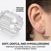 500PCS Clear Silicone Earring Backs Replacements, Soft Rubber Safety Earring