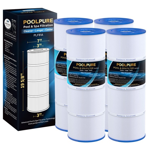 POOLPURE CX580XRE Pool Filter Replaces Hayward C580E, PA81-PAK4, Ultral-A3, Unicel
