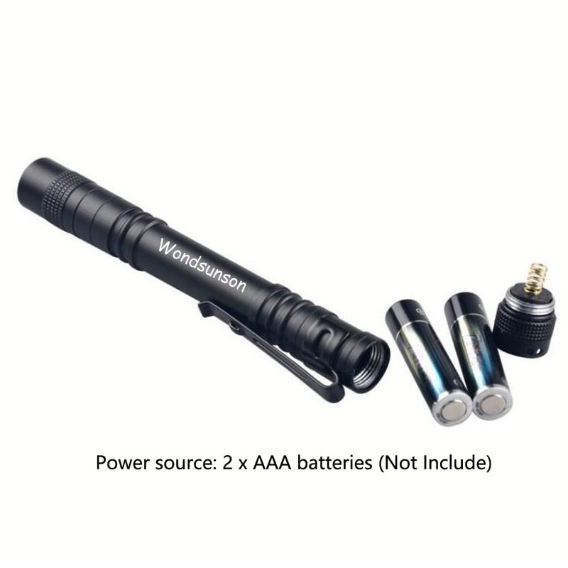 WONDSUNSON 2 x Green Light Pen Type Penlight Flashlight One