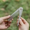 Boundless Voyage Titanium Folding Comb Comb for Men Men Portable