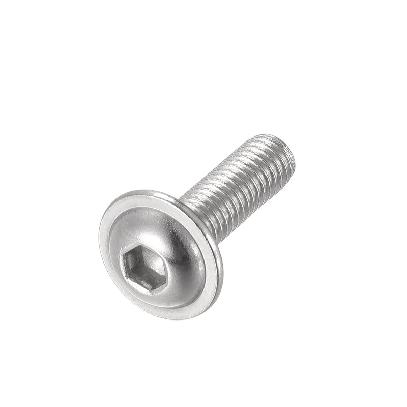 sourcing map Flanged Button Head Socket Cap Screws, M6*20mm Hex