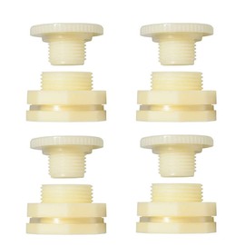 Quickun 1-1/4" ABS Bulkhead Water Tank Connector Adapter Fitting Thru-Bulk Pipe Fitting (Pack of 4)