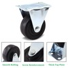 Cionyce 4 Pcs 2 Inch Rubber Caster Wheels Heavy Duty