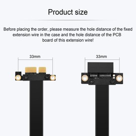 GINTOOYUN PCI-E 1X Expansion Adapter Jumper Cable 90 Degree PCIE 1X Male to Horizontal 180 Degree Female Expansion Cable for Graphic Cards,NICs,Sound Cards,etc(11.8Inch)(90 degrees 30CM)
