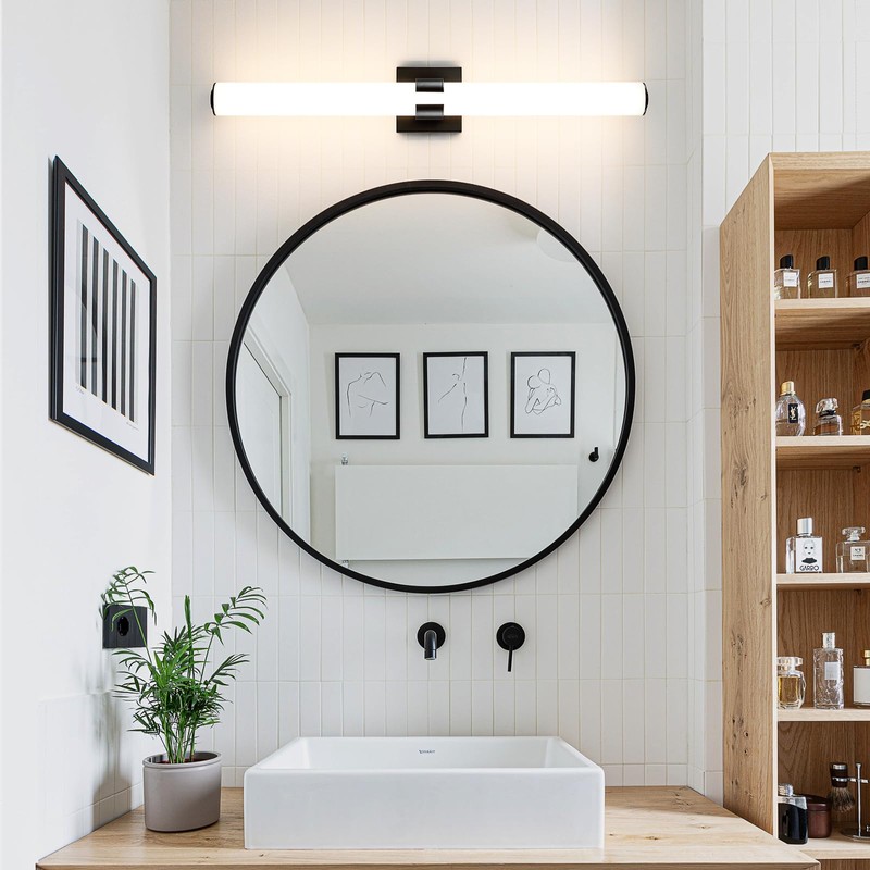 AIJIASI Black Bathroom Vanity Light Fixtures, 31 inch Modern Bathroom