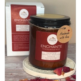 7.7oz Sandalwood Rose Soy Wax Candle – Phthalate-Free, 40+ Hour Burn, Perfect for Gifting & Home Ambience