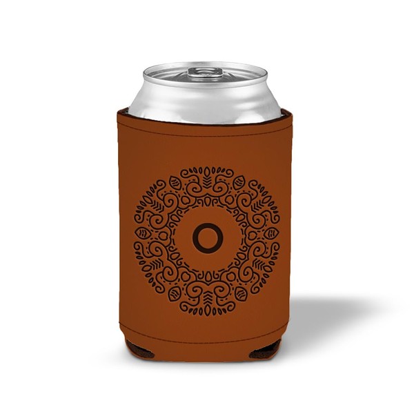Custom Leatherette Beer Cuzzi Floral Monogram Wreath Leaves Candle Doodle