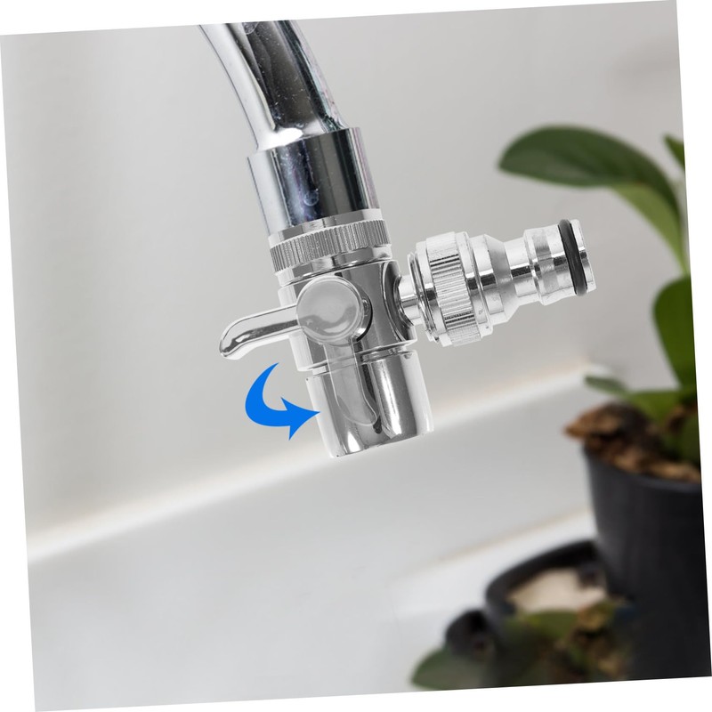 Frcolor Washer Faucet Adapter Copper Diverter Valve Kitchen Sink Connection