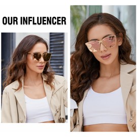 DUCO W016 Women's Polarized Sunglasses, For Driving, UV Protection, UV 400, Stylish, Small Face, safety pink