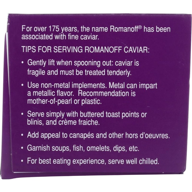 Romanoff Caviar, Black Lumpfish, 2 Oz., (Pack of 3) by