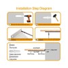 Pack of 2 Hidden Shelf Brackets, Shelf Brackets, Triangle Shape,