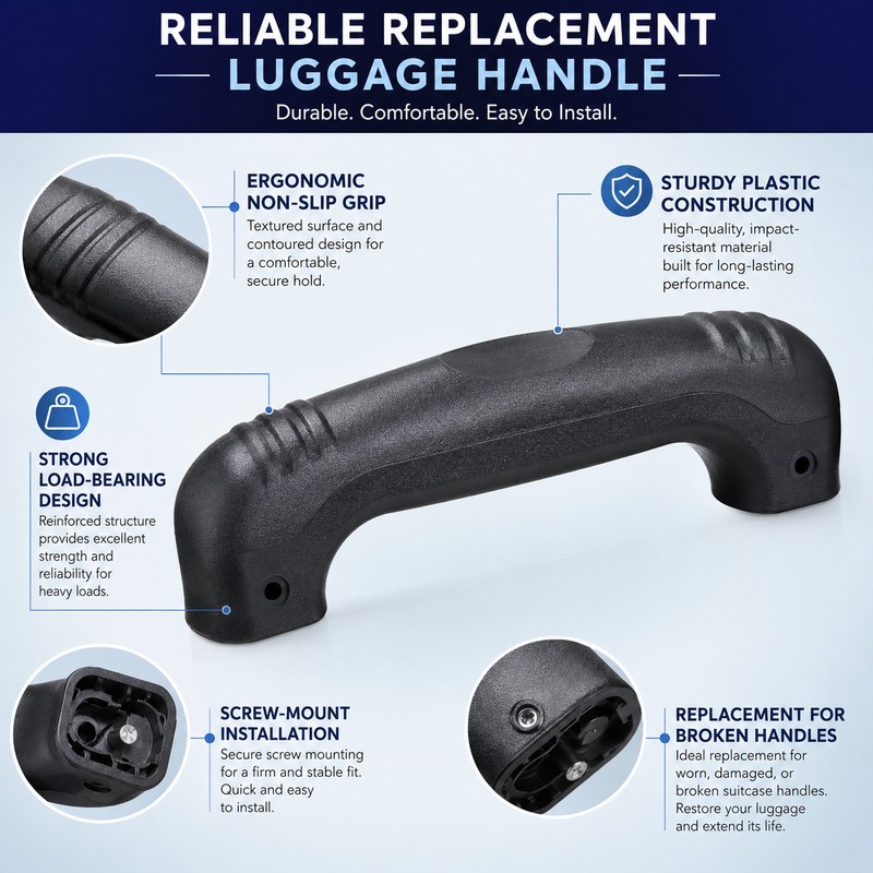 Suitcase Replacement Handle for Luggage Repair – Comfortable Screw-On Carry