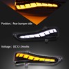 ZDEERAOTO LED Rear Side Mirror Light DRL Amber Sequential Turn