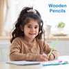 PATIKIL Round Pencils, 12 Pack Triangle HB Graphite Pencil Woodcase