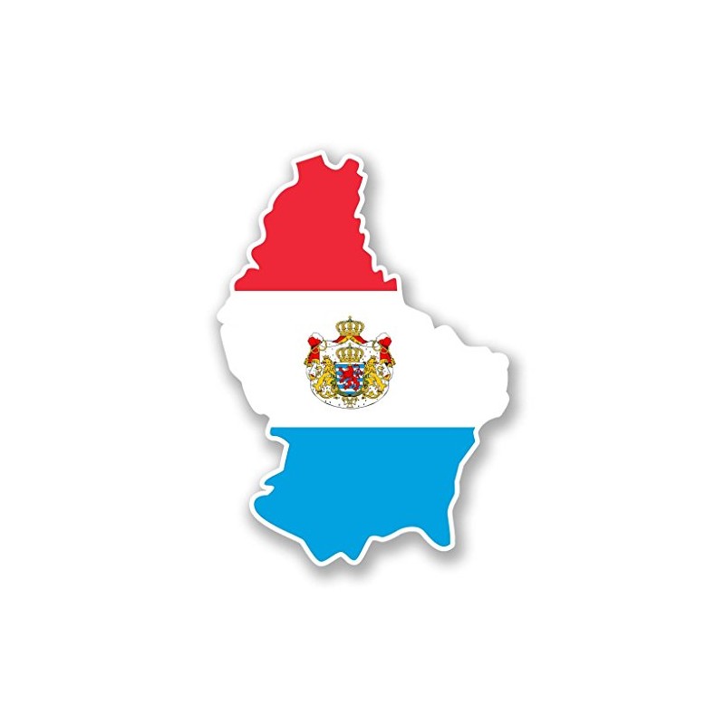 2 x 10cm/100mm Luxembourg Flag Map Window Cling Sticker Car