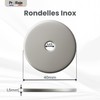 Stainless Steel Washers M8 x 40mm - Thickness 1.5mm |