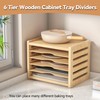 tonchean Wooden Cabinet Tray Dividers 6 Tier Baking Cookie Sheet
