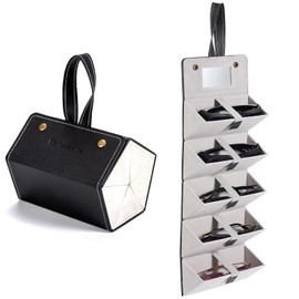 Menoeceus Travel Sunglasses Organizer Case Sunglass Travel Case Multiple Pairs Travel Glasses Case Eyeglasses Storage Holder Box 5 Slot for Women Men