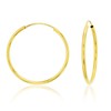 Solid 14K Yellow Gold 1mm Tube Cartilage Endless Flex Hoop