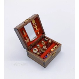Unbranded 1/12 Dollhouse Miniature Jewelry Box Storage Box Supply Accessory Room Deco Toy
