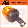 Rotating Flashing Amber Beacon 12V Flexible DIN Pole Mount Tractor
