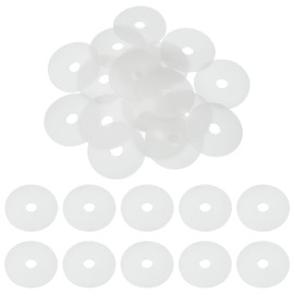 uxcell 20 Pcs M8 Silicone Flat Washers 8mm ID 40mm OD 2mm Thick Plain Washer Grommets Plastic Sheet Gasket Fastener Sealing Spacer Gasket Ring Water Hose Washers, White