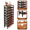 Sonyabecca 48 Bottles Wine Rack Freestanding Floor with Wood Top,