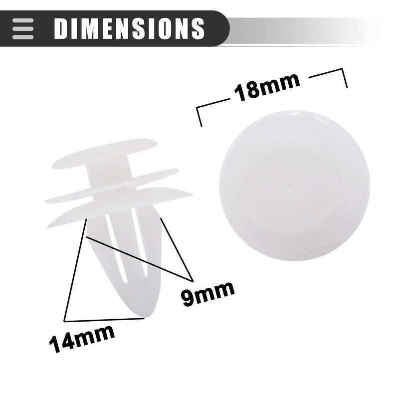 Motoforti Universal Car Push in Rivet Interior Trim Panel Car