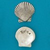 Basic Spirit Pocket Token Coin Relax Small Spirit Shell, 1 Inch Height, Handcrafted Pewter, Love Gift for Beach Ocean Coastal Lover Coin Collecting