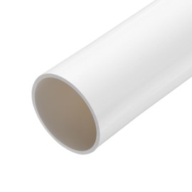 MECCANIXITY 4 Inch PVC Rigid Tube Round Pipe Tubing Hardware Tubing 101.6mm ID 110mm OD 9" Length White High Impact for Water Pipe, Crafts, Cable Sleeve