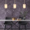 Anmire 2 Pack White Linen Frosted Glass Lamp Shade, Cylinder