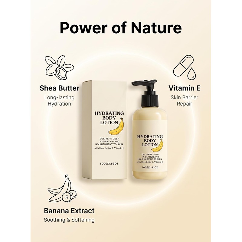Banana Hydrating Body Lotion with Shea Butter & Vitamin E,