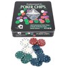 100PCS Poker Chips Cards with Portable Carrying Case for Texas