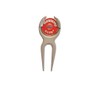 Monterey Club Divot Tool Ball Marker Stainless Steel #DV02 (Red,