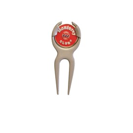 Monterey Club Divot Tool Ball Marker Stainless Steel #DV02 (Red, Size:UNI)