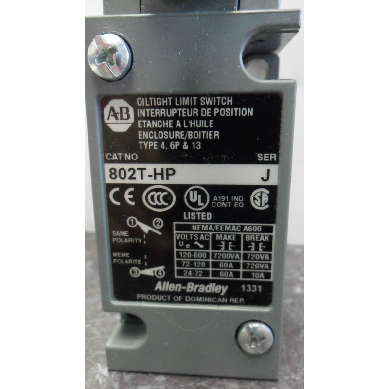 Allen-Bradley NEW ALLEN BRADLEY 802T-HP HI-TORQUE PLUG-IN SIDE ROTARY LIMIT
