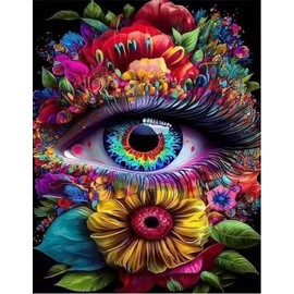 QUANMAITONG Diamond Painting Adults, Diamond Painting Pictures Adults, DIY Damond Painting Pictures Wall Decor Daiments Painting Adult Diamond Painting (Eyes)