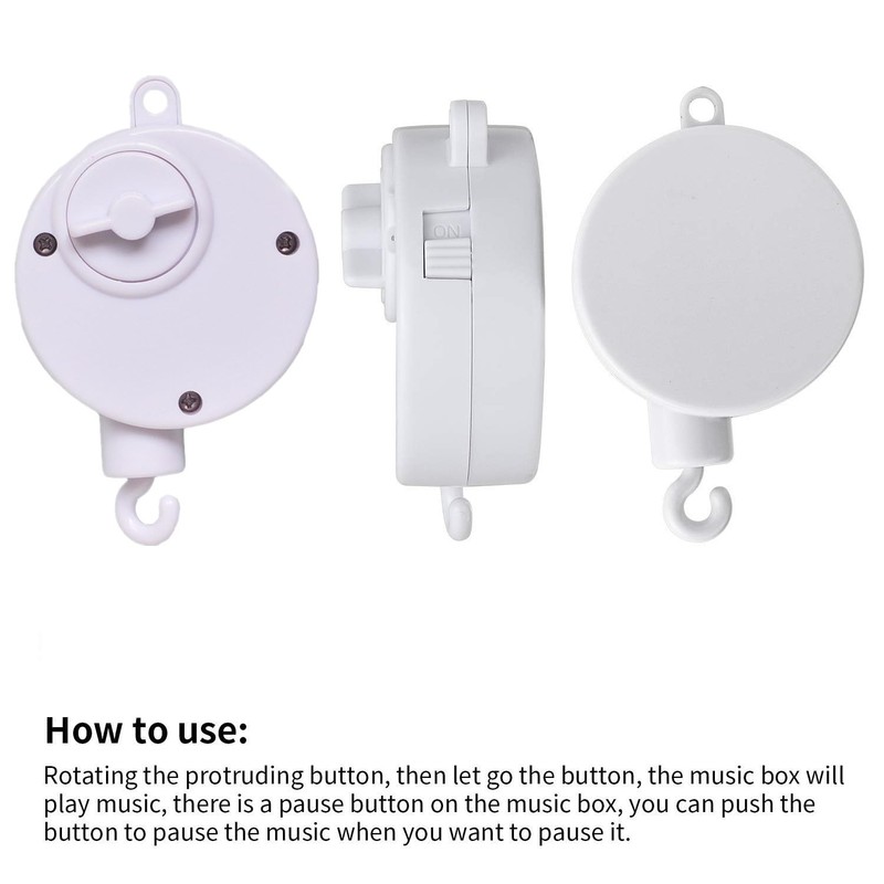 34 Inch Baby Crib Mobile Bed Bell Holder with Music