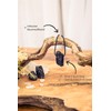 Lebensquelle Plus Black Tourmaline/Schorl Raw Stone Pendant with Leather Cord