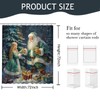 Mocsicka Christmas Shower Curtain for Girls Kids Cute Little Girls