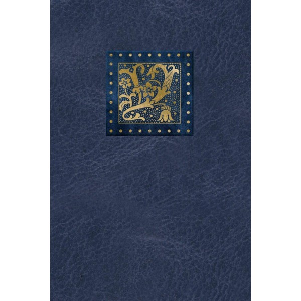 Daily Journal: Monogram Initial Y on Blue Leather Look Background