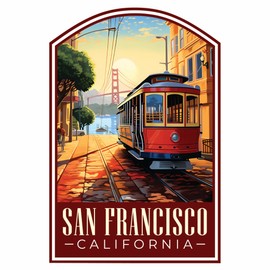 San Francisco California Design C Souvenir Die Cut Decorative Flat Magnet 2-Inch