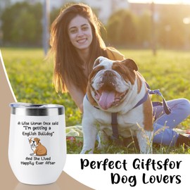 English Bulldog Gifts for Women, English Bulldog Gifts for Bulldog Lovers, Dog Mom Gifts Tumbler Coffee Cup 12oz, Gifts for Bulldog Mom, Best Gifts for Bulldog Mom, Animal Lover Gifts Christmas