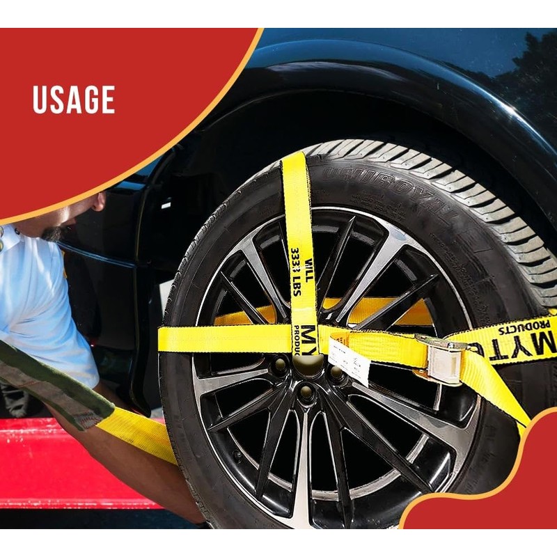 Mytee Products (4 Pack) 2" x 8' Recovery Winch Strap