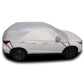 Kadooria Safe View Half Car Cover Top Waterproof/Windproof/Dustproof/Windshield Cover Snow Winter Summer (SUV YM)