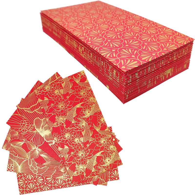 30 PCS Chinese New Year Red Envelopes, 3.5 x 6.7